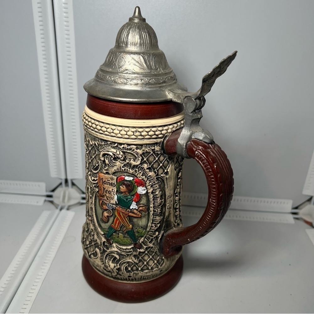 ALT GRENZAU 1894 WESTERN GERMANY LIDDED BEER STEIN - Picture 3 of 7